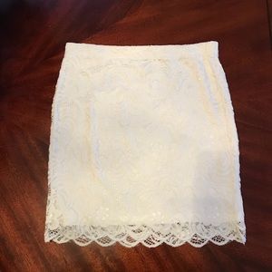H&M Divided mini skirt lace white
